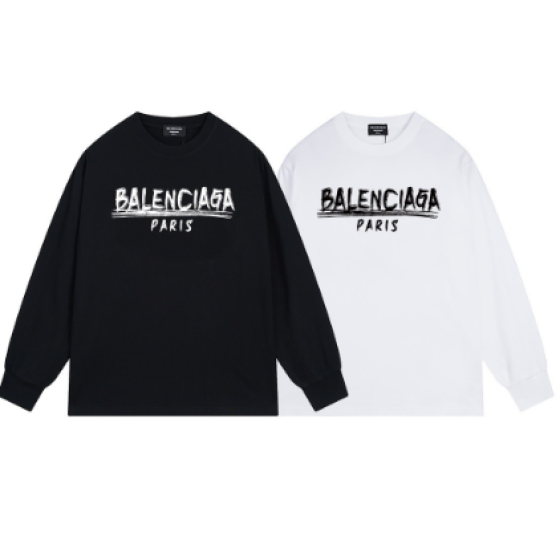 Balenciaga Gothic Letter Print Long Sleeve